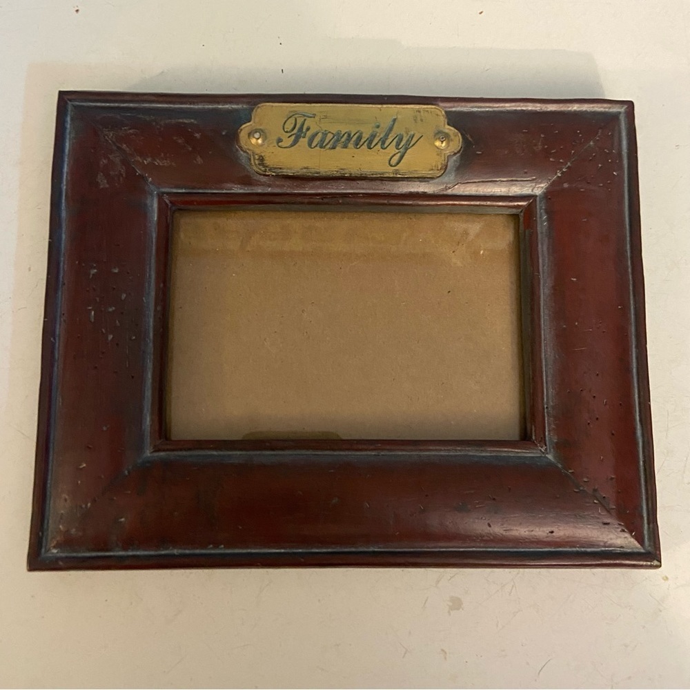 💥5/$25 Family wooden distressed photo picture frame